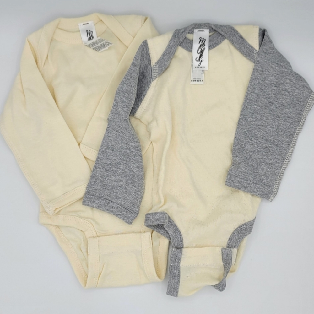 Marky G Apparel (NWOT) 2 New Born 100% Cotton Long-Sleeve Baby Bodysuit